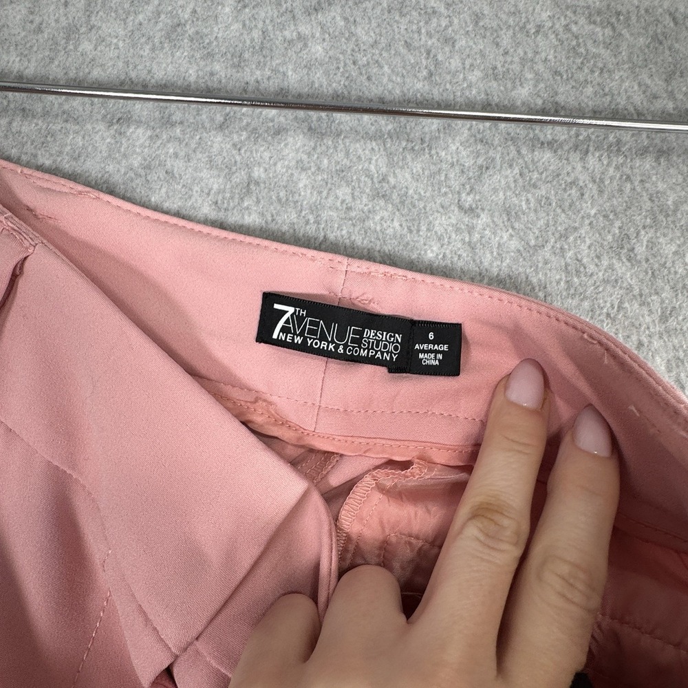 New York Company 7th Ave Signature Straight Leg Pants Size 6 Pink NWT - Picture 6 of 13